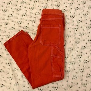 Red carpenter jeans